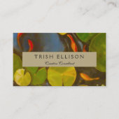 Goldfish Koi Pond Water Lilies Visitenkarte (Vorderseite)