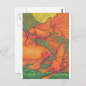 Goldfish - Koi Postkarte (Vorne/Hinten)
