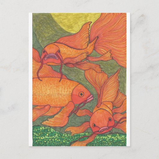 Goldfish - Koi Postkarte (Vorderseite)