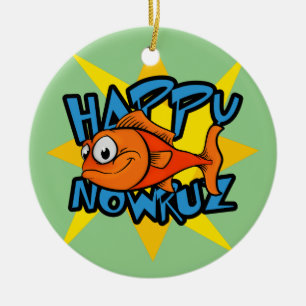 Goldfish lächeln Sun Persian New Year Nowruz Keramikornament