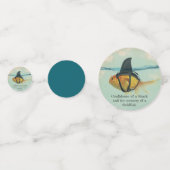 Goldfish mit Haifischen Konfetti (Rückseiten)