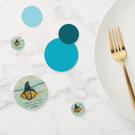 Goldfish mit Haiflossen Konfetti