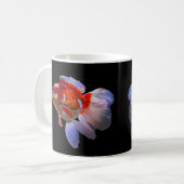 Goldfish mit schwarzem Hintergrund Kaffeetasse (Vorderseite Links)
