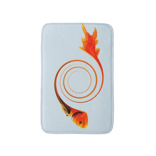 Goldfish Moderne Abstrakte Kunst Badematte (Vorderseite Vertikal)
