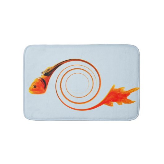 Goldfish Moderne Abstrakte Kunst Badematte (Vorderseite)