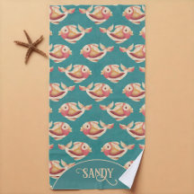 Goldfish-Muster an der Retro-Küste