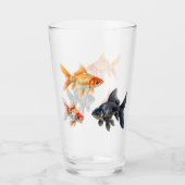 Goldfish Niedlich Funny Glas (Vorderseite)