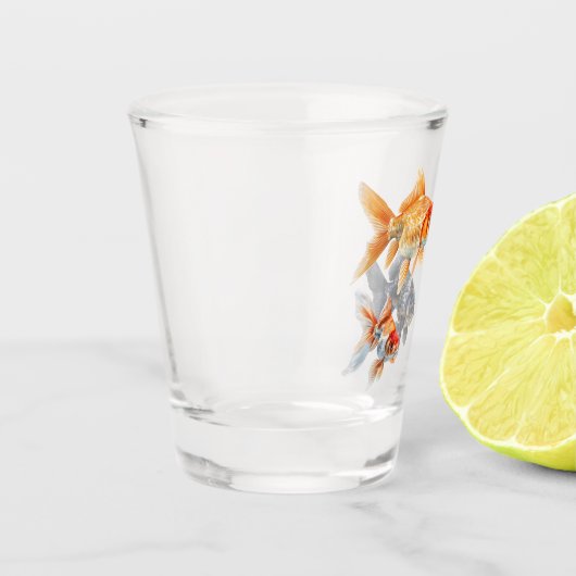 Goldfish Niedlich Funny Schnapsglas (Links)