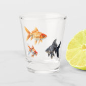 Goldfish Niedlich Funny Schnapsglas (Vorderseite)