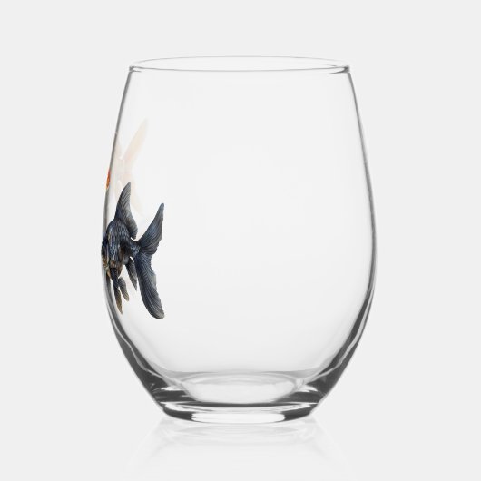 Goldfish Niedlich Funny Weinglas Ohne Stiel (Links)