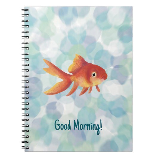 Goldfish Notizbuch im Watercolor+Style  Notizblock (Vorderseite)