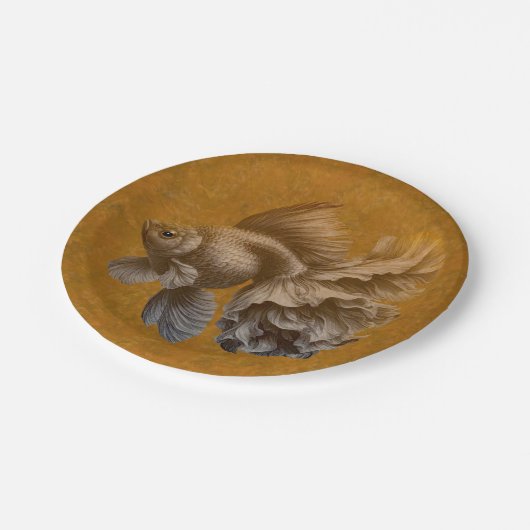 Goldfish Pappteller (Schrägansicht)