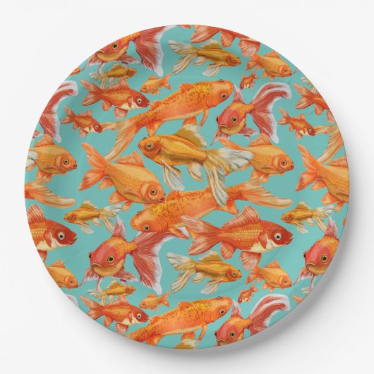 Goldfish Pappteller (Vorderseite)