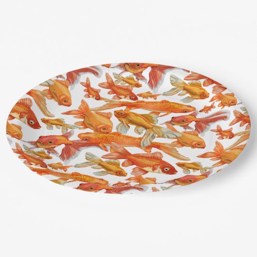 Goldfish Pappteller (Schrägansicht)