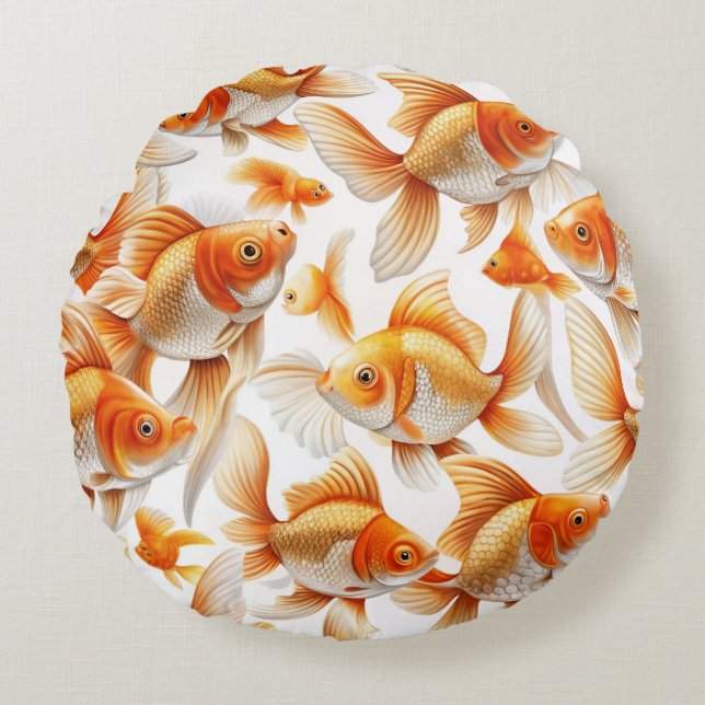 Goldfish Pattern Kissen und Fleece Blanket (Vorderseite)
