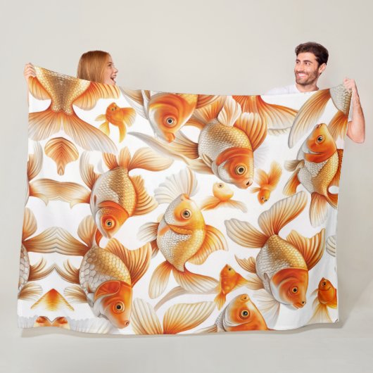 Goldfish Pattern Kissen und Fleece Blanket (Beispiel)