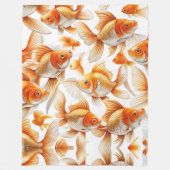 Goldfish Pattern Kissen und Fleece Blanket (Vorderseite)