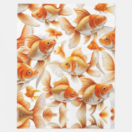 Goldfish Pattern Kissen und Fleece Blanket