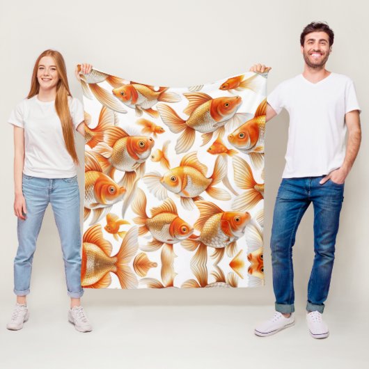 Goldfish Pattern Kissen und Fleece Blanket (Beispiel)