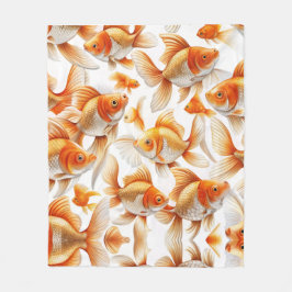 Goldfish Pattern Kissen und Fleece Blanket