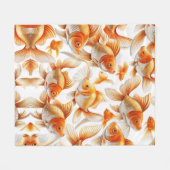 Goldfish Pattern Kissen und Fleece Blanket (Vorderseite (Horizontal))