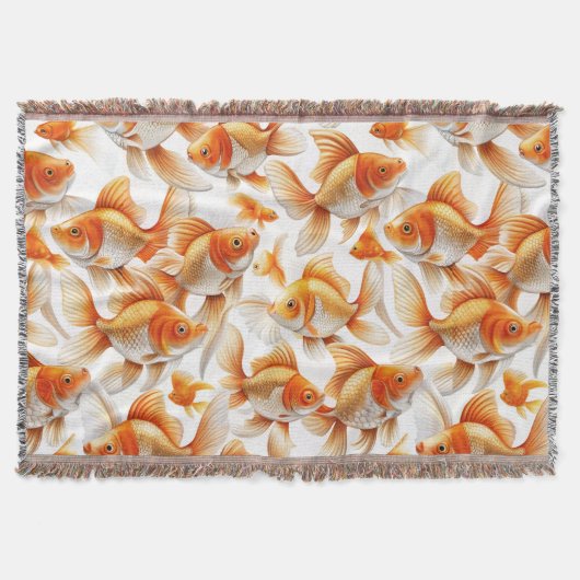 Goldfish Pattern Kissen und Fleece Blanket Decke (Vorderseite)