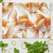 Goldfish Pattern Kissen und Fleece Blanket Geschirrtuch (Gefaltet)