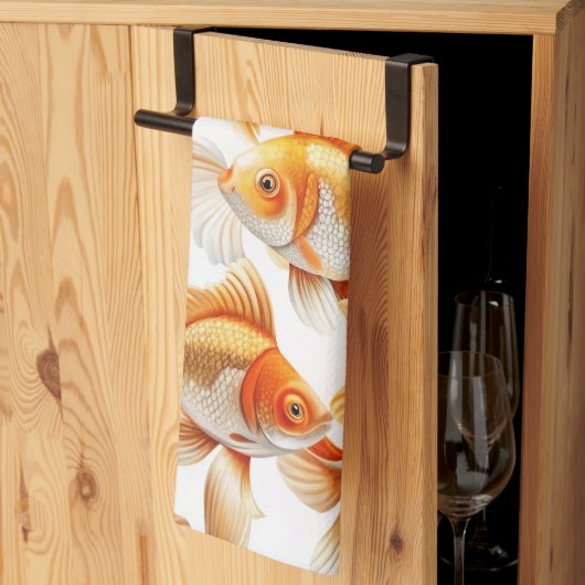 Goldfish Pattern Kissen und Fleece Blanket Geschirrtuch (Drittel gefaltet)