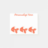 Goldfish Personalisierte Post-it®-Anmerkungen 4 x  Post-it Klebezettel (Vorderseite)