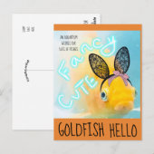 Goldfish Postkarte (Vorne/Hinten)
