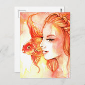 Goldfish Postkarte (Vorne/Hinten)