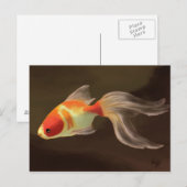 Goldfish Postkarte (Vorne/Hinten)