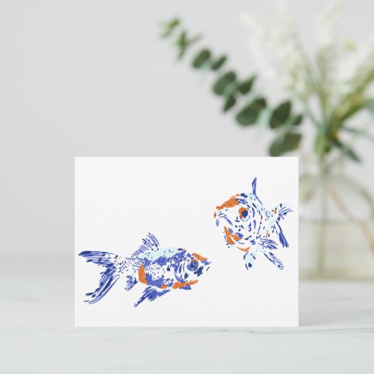 Goldfish Postkarte (Stehend Vorderseite)