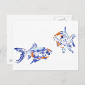 Goldfish Postkarte (Vorne/Hinten)