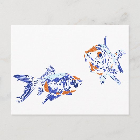 Goldfish Postkarte (Vorderseite)
