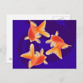 Goldfish Postkarte (Vorne/Hinten)