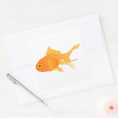 Goldfish Quadratischer Aufkleber (Umschlag)