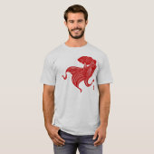 Goldfish-Raute-T - Shirt mit Scheren (Vorne ganz)