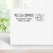 Goldfish Return Address Gummistempel