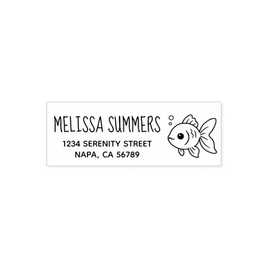 Goldfish Return Address Permastempel (Design)