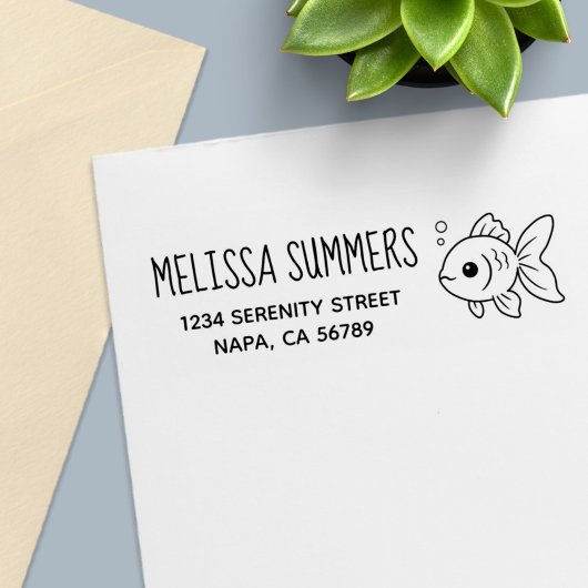 Goldfish Return Address Permastempel