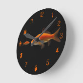 Goldfish Runde Wanduhr (Winkel)