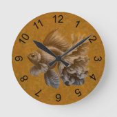 Goldfish Runde Wanduhr (Vorderseite)