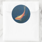 Goldfish Runder Aufkleber (Tasche)