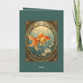 Goldfish Serenity Nowruz Celebration Karte (Rückseite)