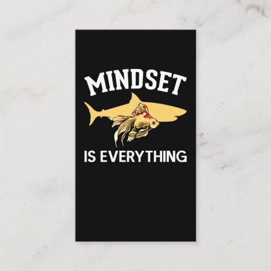 Goldfish Shark Mindset Motivation Visitenkarte (Vorderseite)