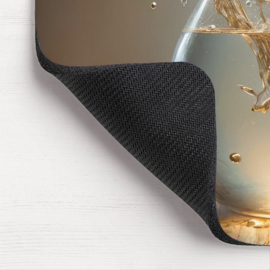 Goldfish springt aus der Fischschüssel Mousepad (Ecke)
