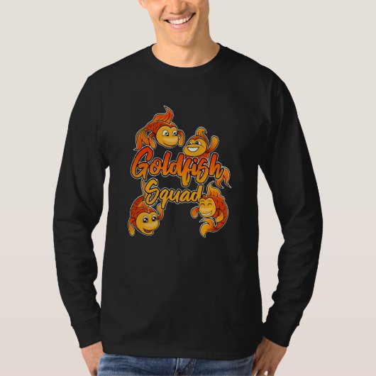 Goldfish Squad Aquaristics Cute Fish T-Shirt (Vorderseite)