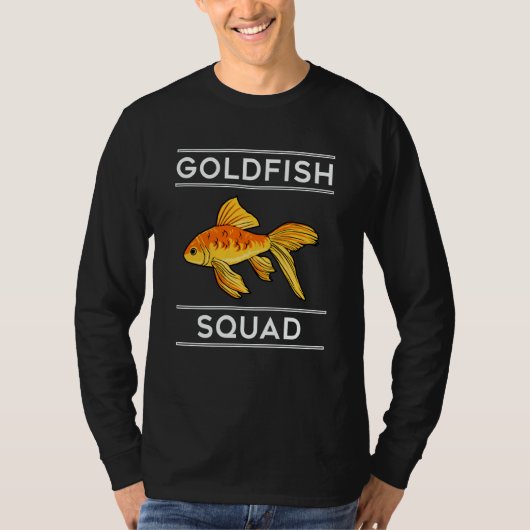 Goldfish Squad Ironic Saying Aquaristics Hobby T-Shirt (Vorderseite)