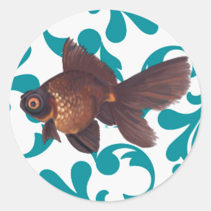 Goldfish-Sticker Runder Aufkleber